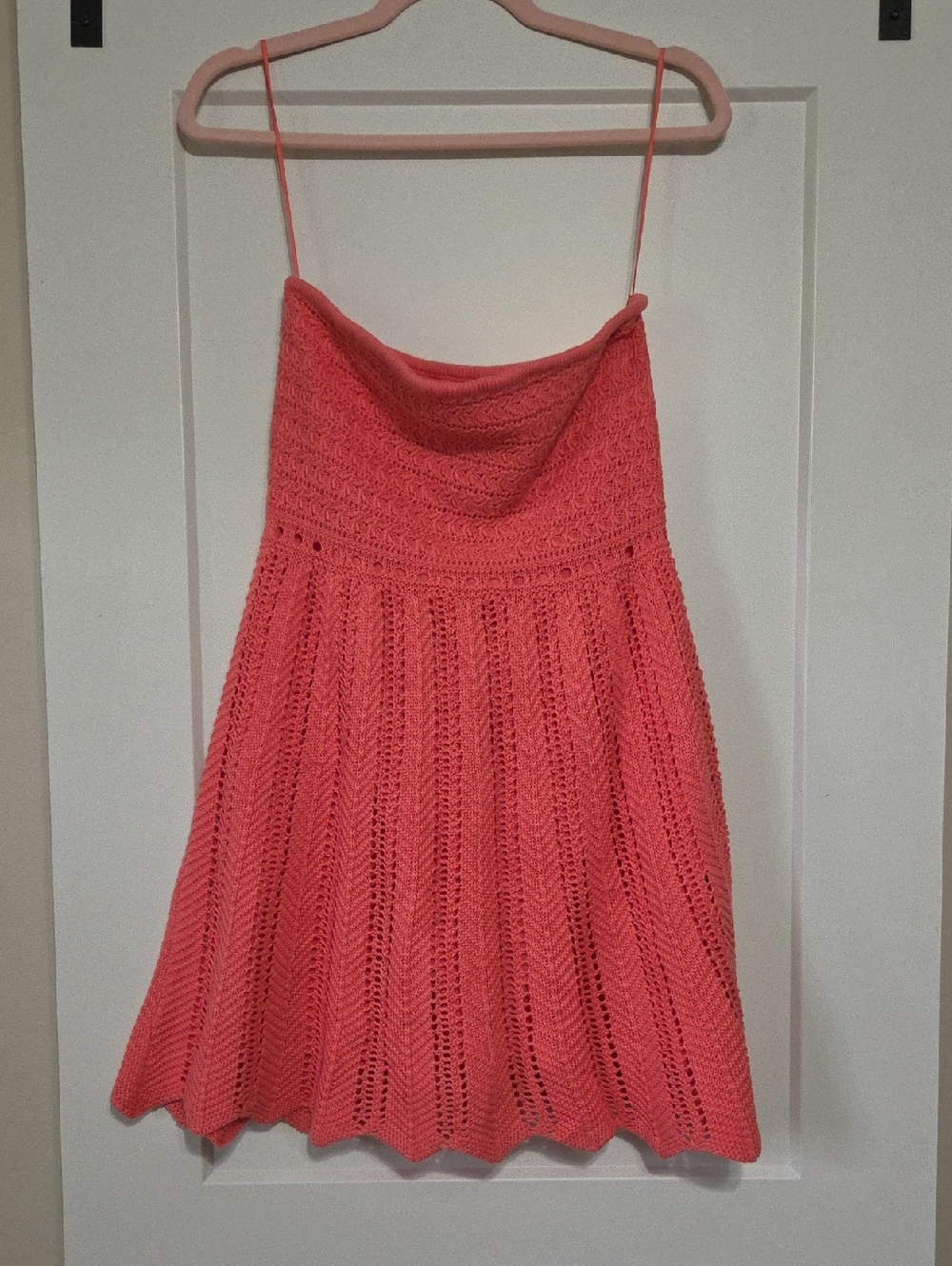 American Eagle Outfitters Coral Strapless Knit Dress
